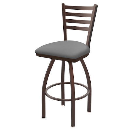Holland Bar Stool Co 36" Swivel Bar Stool, Bronze Finish, Canter Grey Seat 41036BZ007